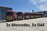 5x DAF   2x Mercedes